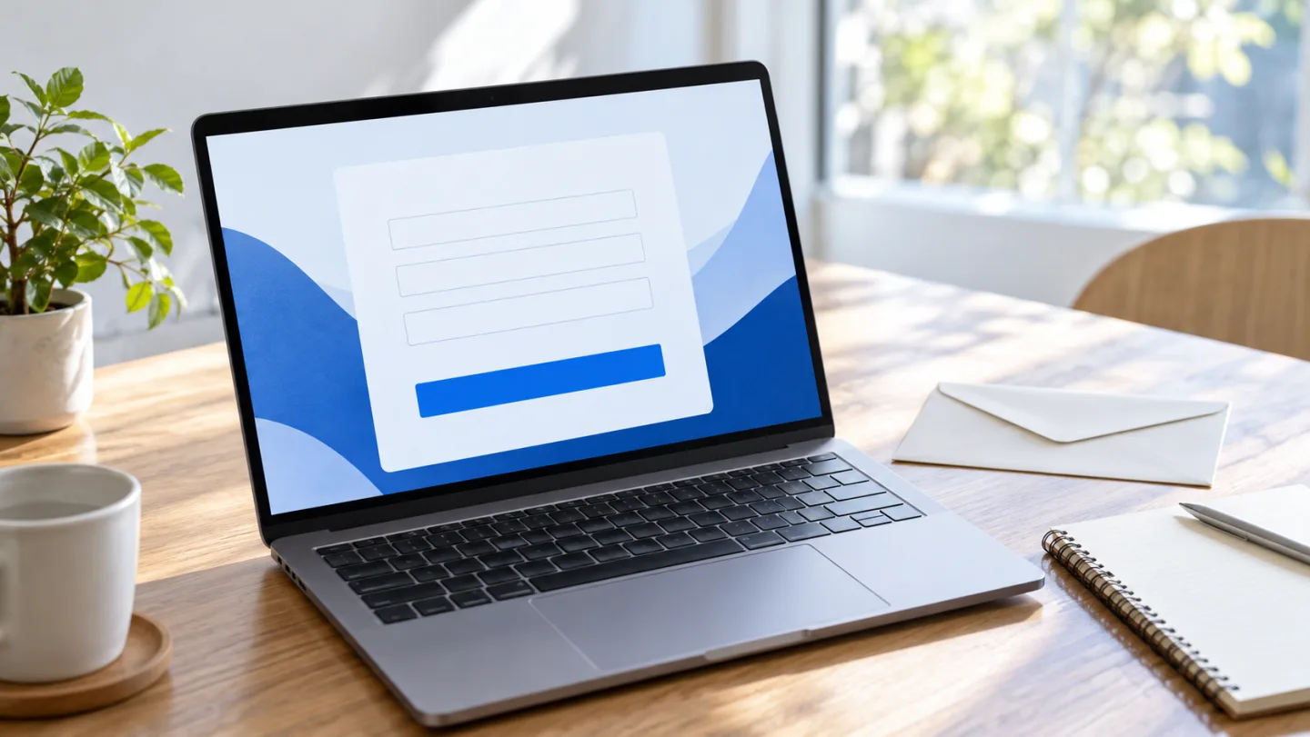 問い合わせフォームの入力と受信を確認するイメージ