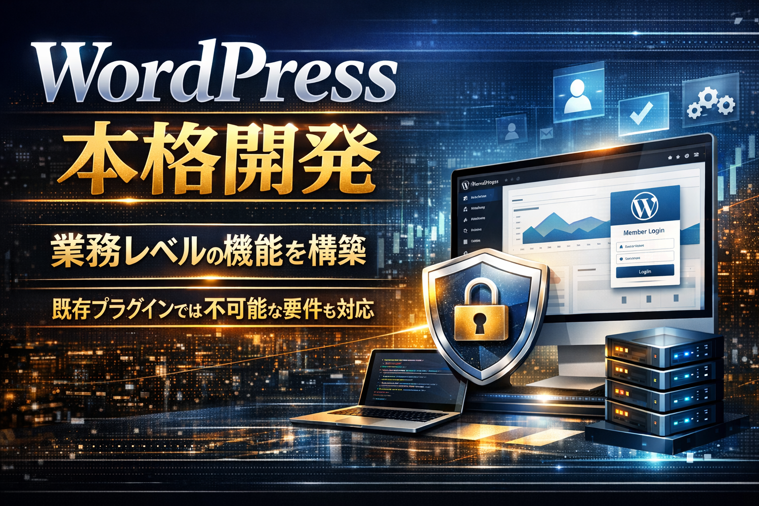 WordPress 業務レベルの本格機能開発を行います