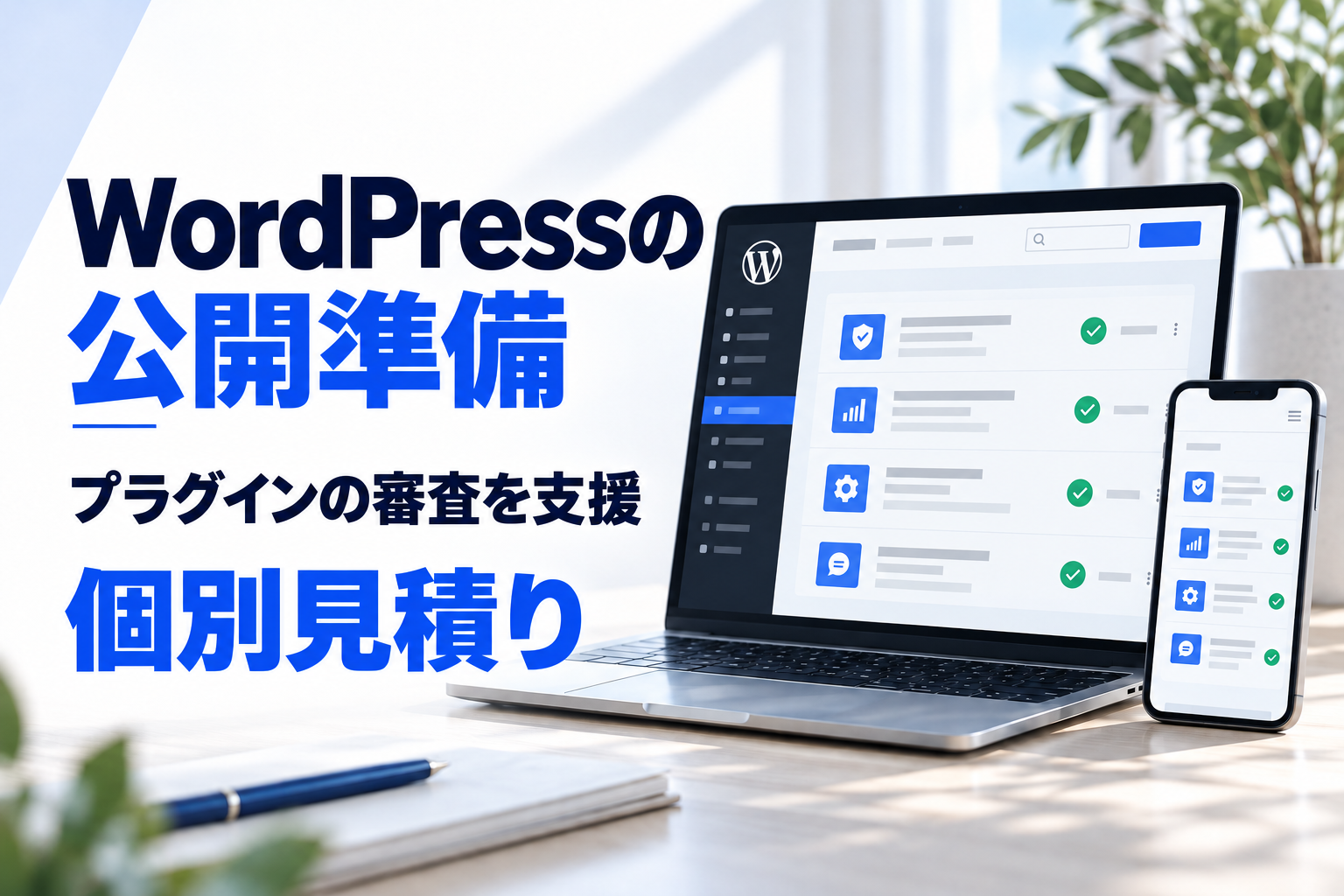WordPressプラグインの公式公開準備を支援します