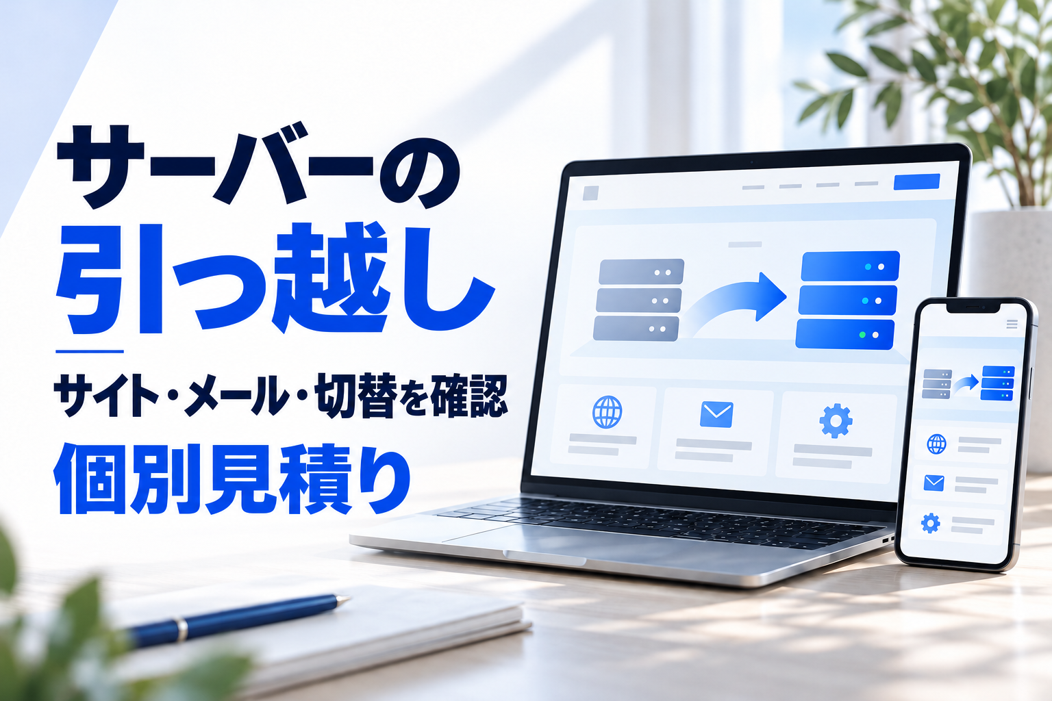 サーバーの引っ越し・サイト移転を、切替後まで支援します
