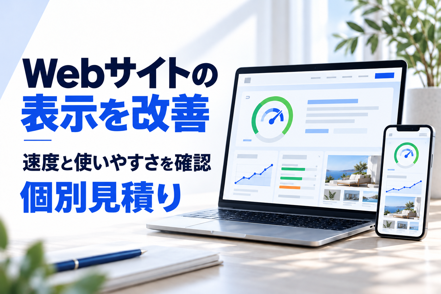 Webサイトの表示速度と使いやすさを調べて改善します